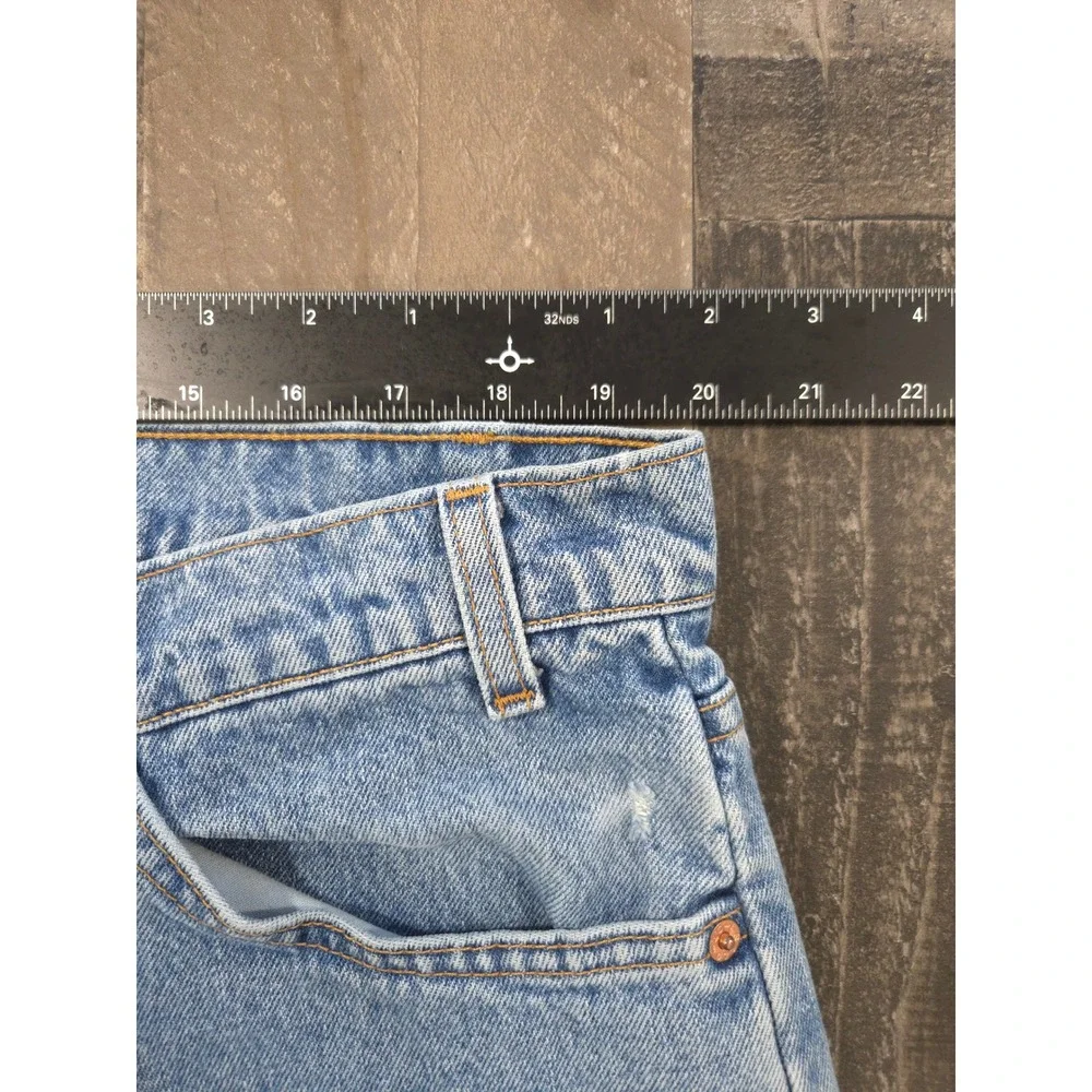Vintage Levis 505 Orange Tab Jeans Mens 42x30 Light Wash Straight Leg USA Made